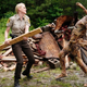 Evie Barret (Janet Varney) clobbers a creeper in the Stan Against Evil season premiere.